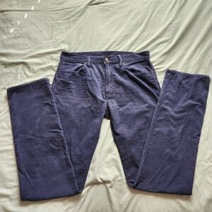 Gap 1969 Men’s Straight Leg Corduroy Pants 32x34 Dark Navy Blue 65% Cotton Blend
